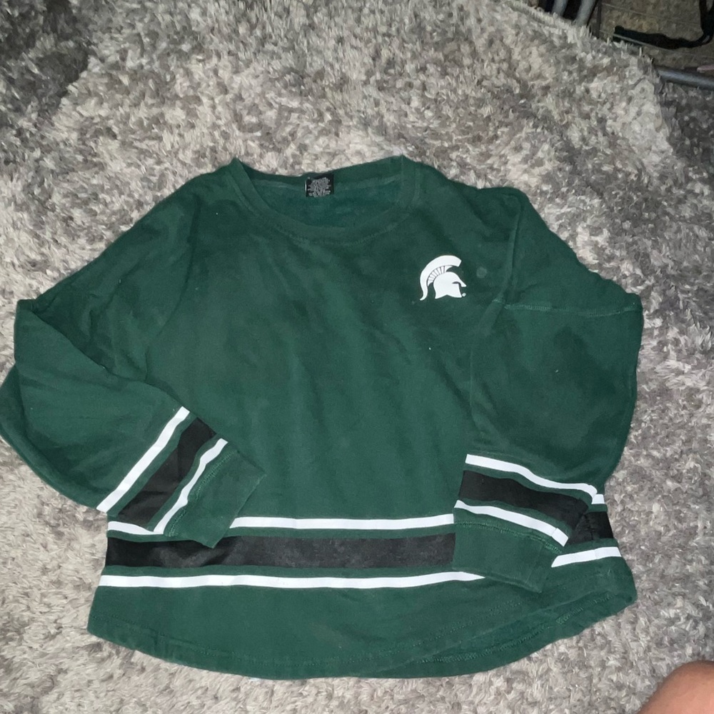 Michigan State Dark Green 3/4 Length Tee
